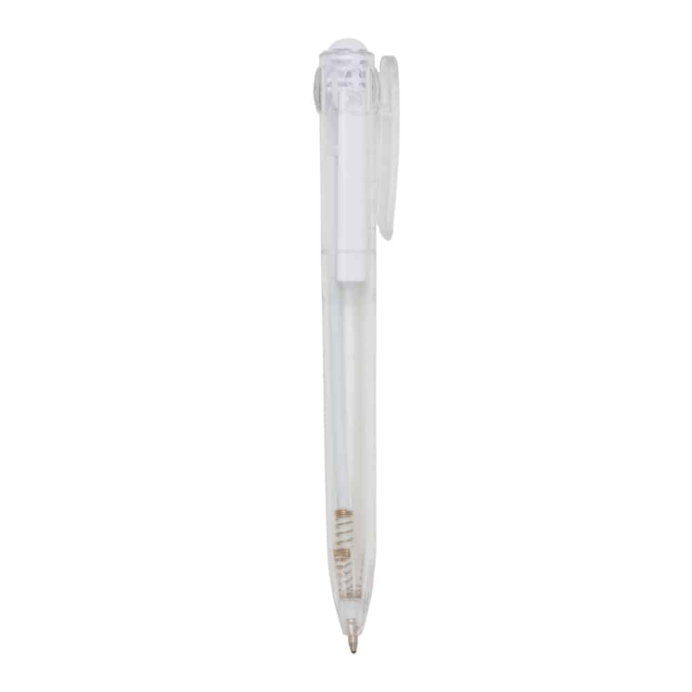 CANETA PLÁSTICA SPX-12262-TRA NA COR TRANSPARENTE