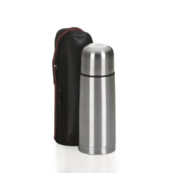Alternative view of GARRAFA TÉRMICA INOX 350ML C/ CAPA SPX-01115-PRE NA COR PRATA