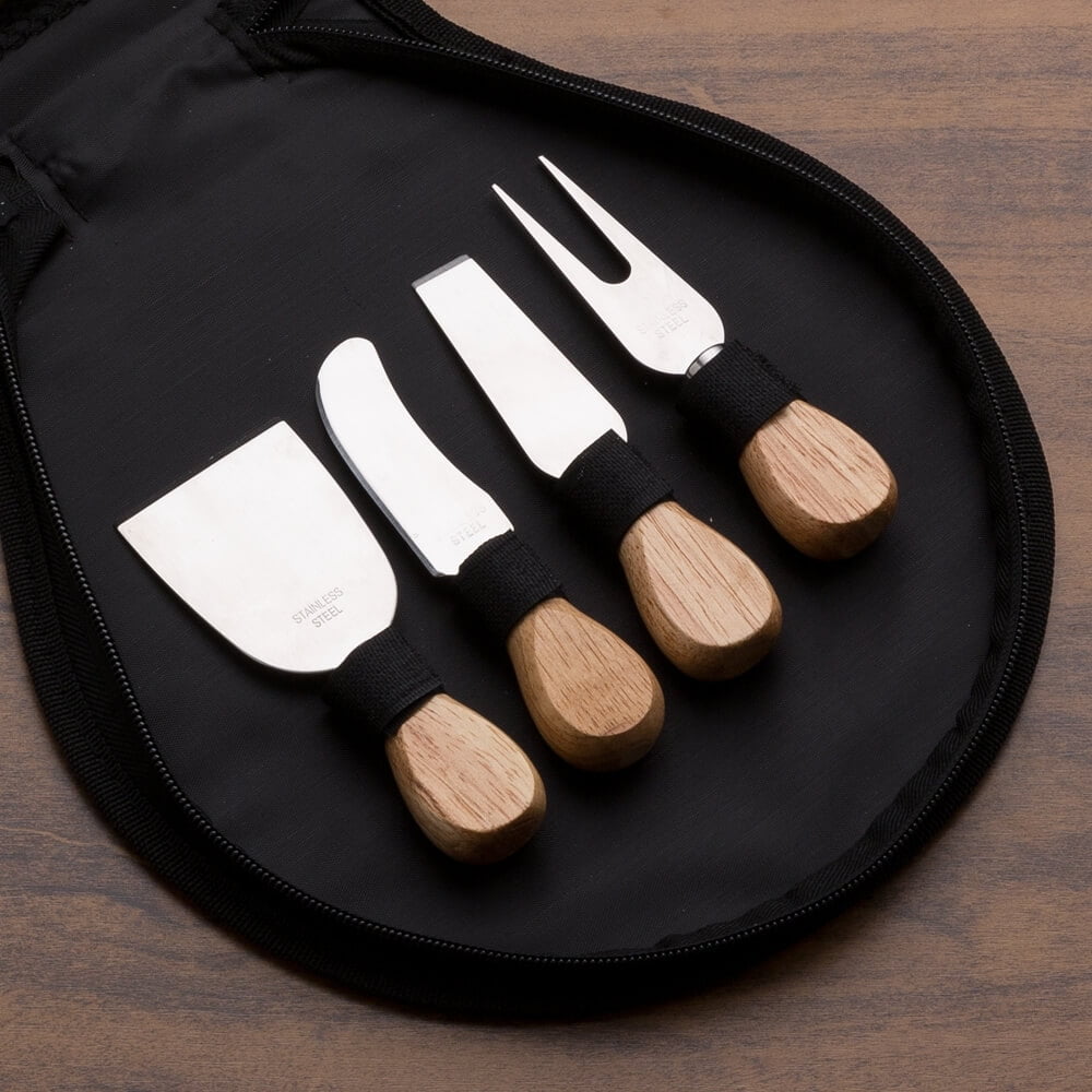 KIT QUEIJO C/ 5 PEÇAS BOLSA C/ ZIPER SPX-12222-PRE NA COR PRETO - Imagem 2