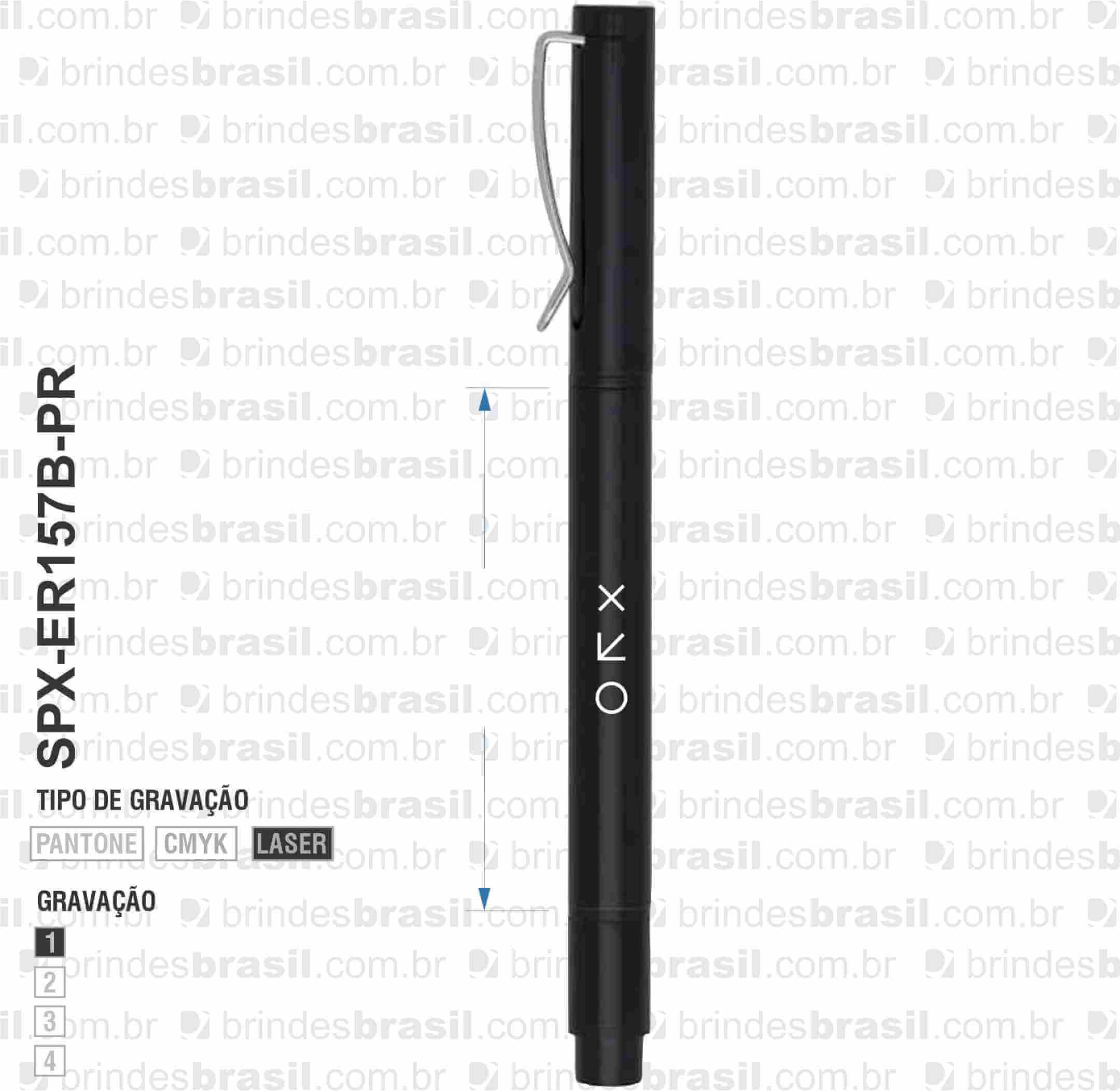 CANETA METAL C/ MARCA TEXTO SPX-ER157B-PRE NA COR PRETO - Imagem 3