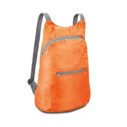 Mochila dobrável em 210D ripstop com bolso frontal. Fornecida desdobrada. 295 x 415 x 110 mm | Dobrada: 160 x 130 mm