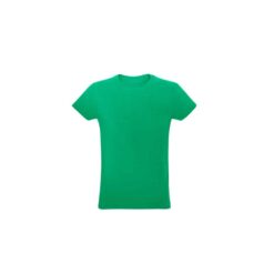 Camiseta unissex de corte regular em malha 100% algodão (170 g/m2) com fio 30/1 penteado.