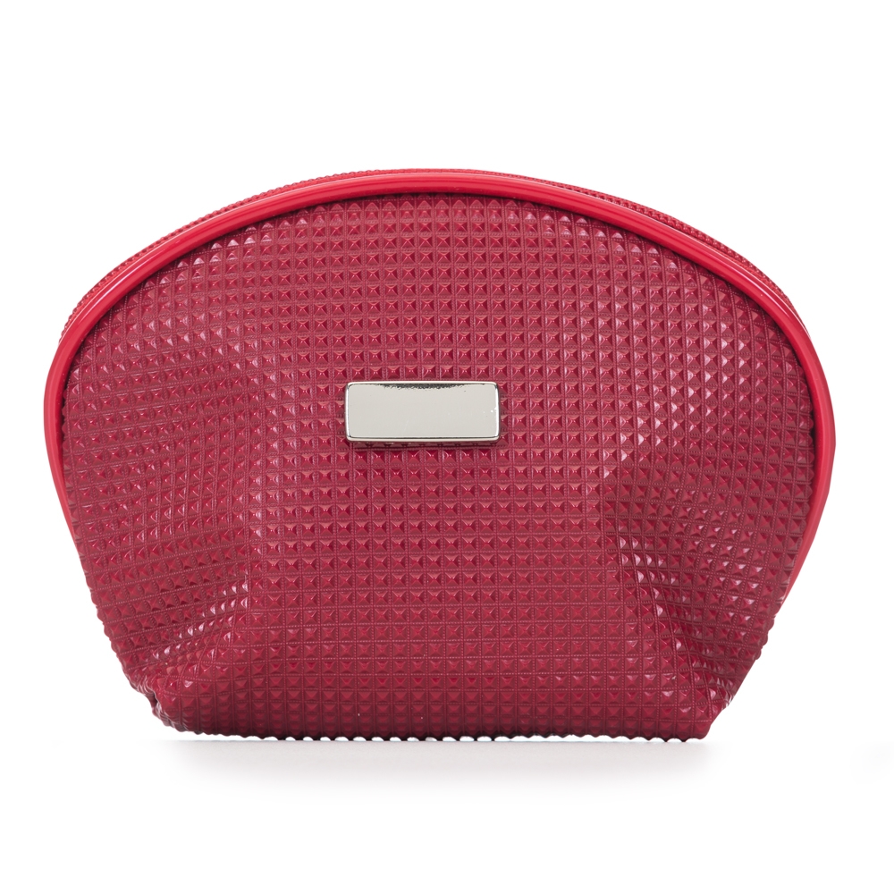 NECESSAIRE DE COURO SINTÉTICO SPX-13042-VM/PRA NA COR VERMELHO