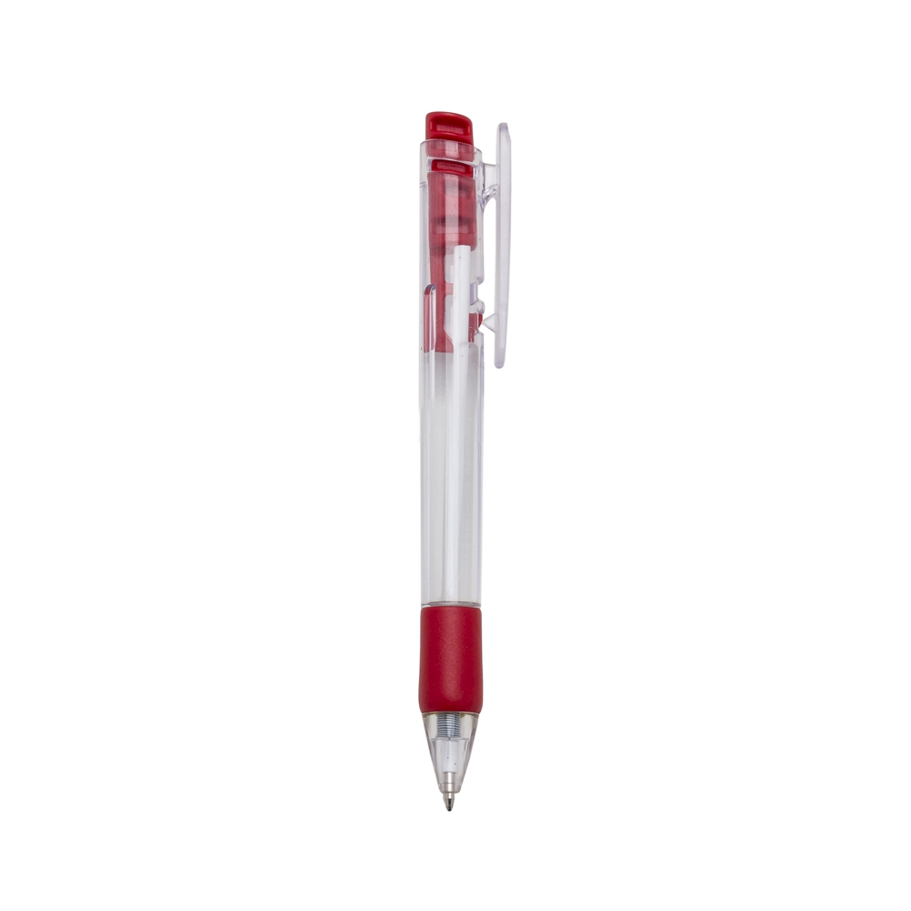 CANETA PLÁSTICA  SPX-13190T-TRA/VM NA COR VERMELHO