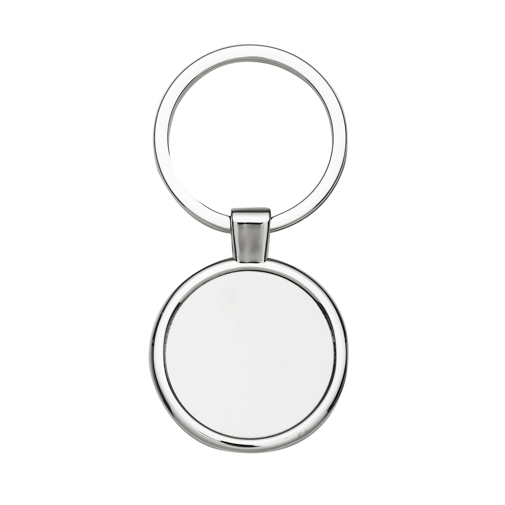 CHAVEIRO DE METAL REDONDO  SPX-01655-PRA NA COR PRATA