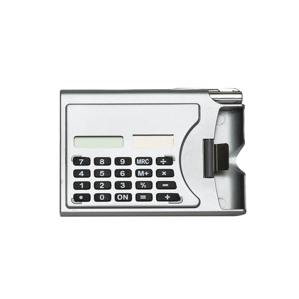 CALCULADORA C/ PORTA CARTÃO  SPX-P@03919-PRA NA COR PRATA