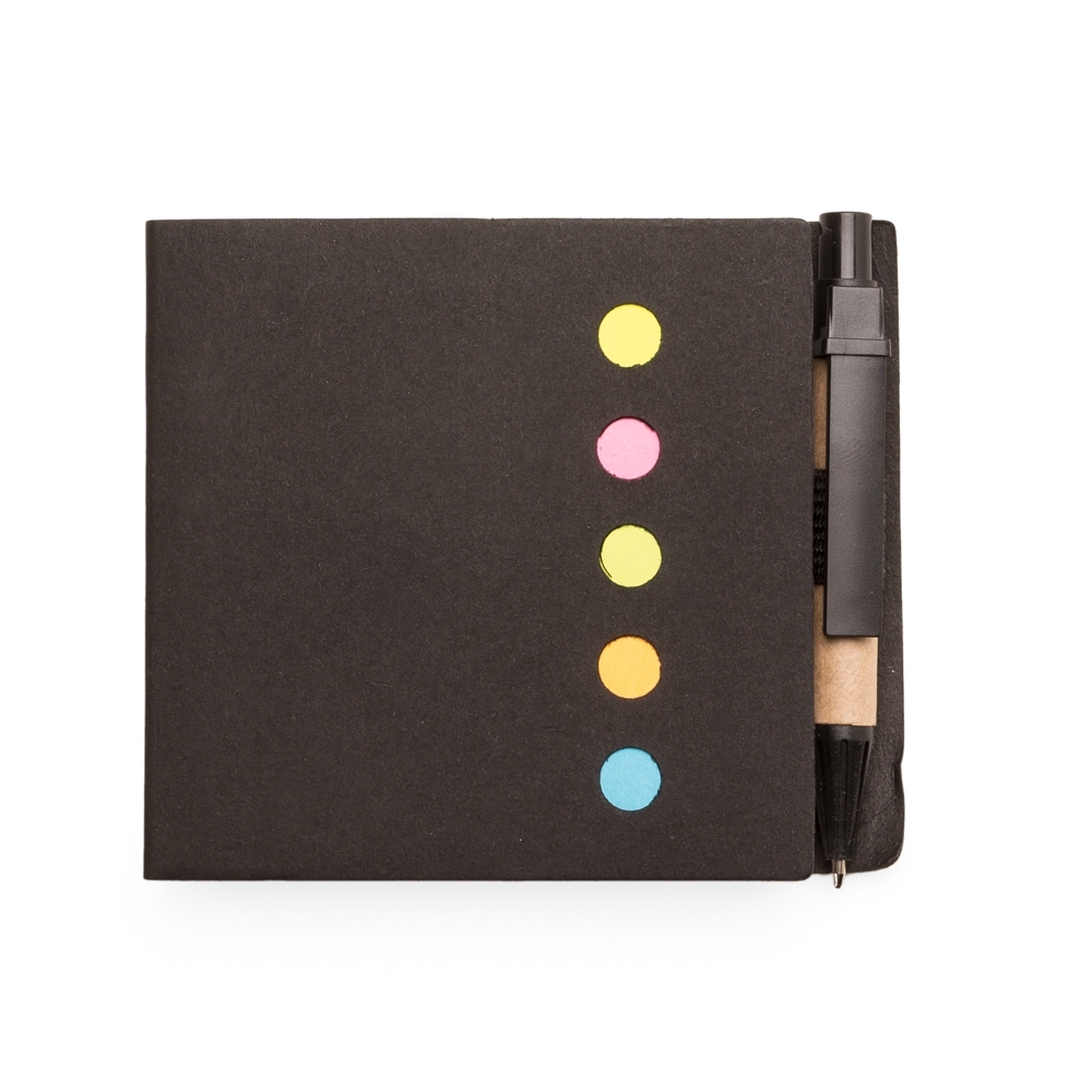 BLOCO DE ANOT. C/ AUTOADESIVOS SPX-13772-PRE NA COR PRETO