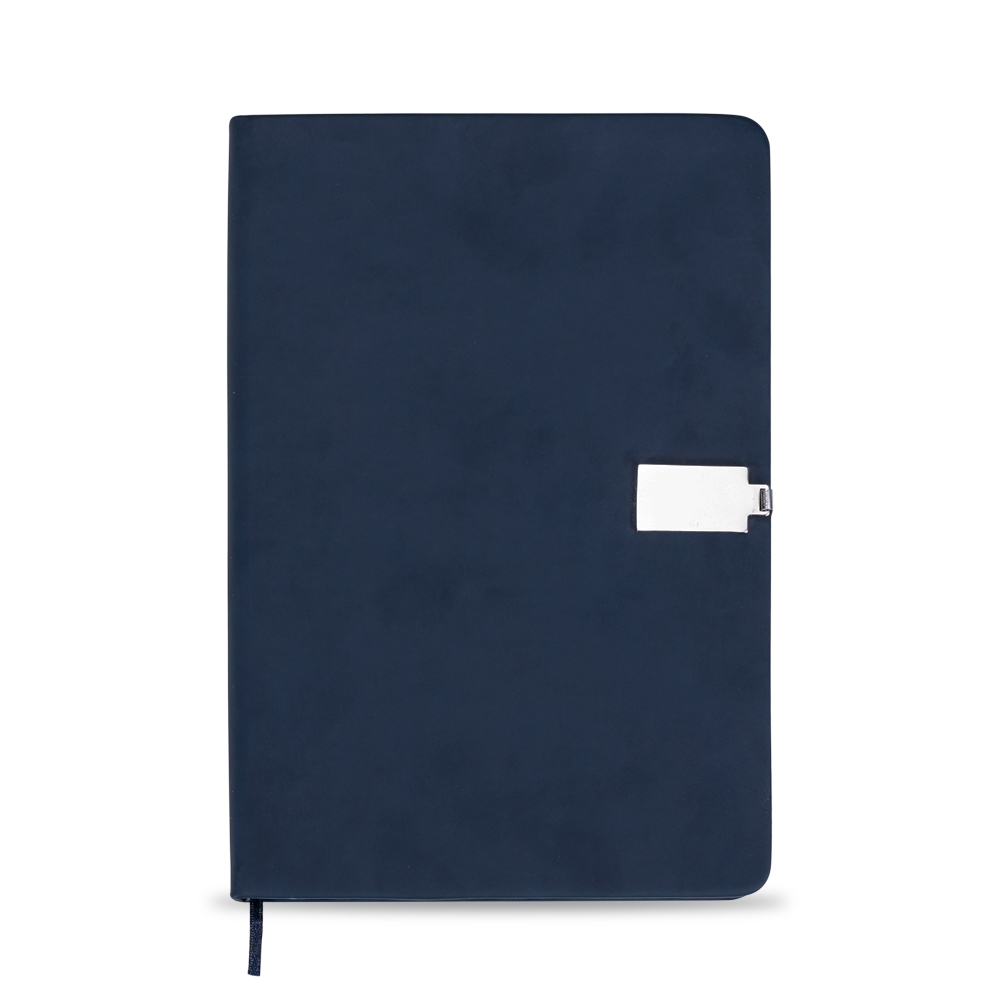 BLOCO DE ANOTAÇÕES C/ PAUTA E FECHO SPX-18504-AZU NA COR AZUL