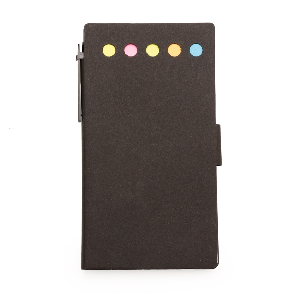 BLOCO DE ANOT. C/ AUTOADESIVOS SPX-13774-PRE NA COR PRETO