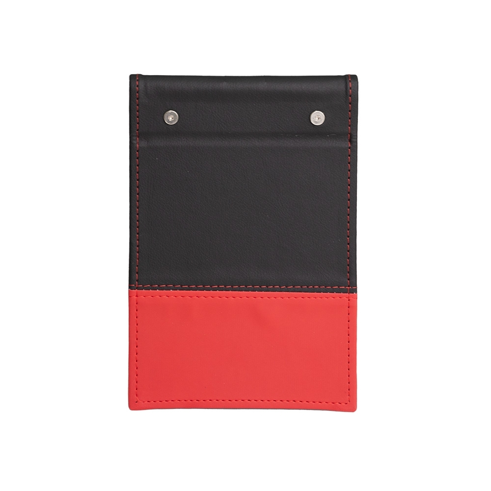 BLOCO DE ANOTAÇÕES EM COURO SINTÉTICO E PORTA CANETA SPX-P@14911-VM NA COR VERMELHO