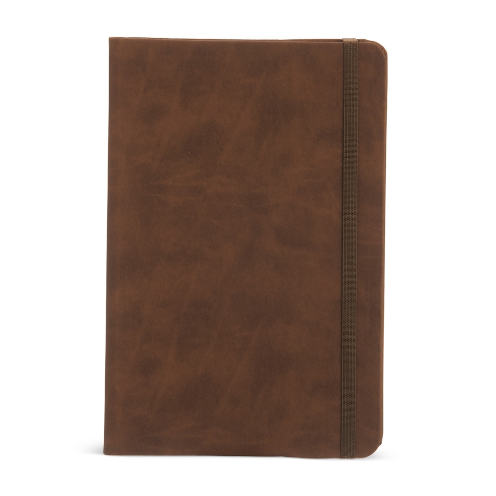 CADERNETA COURO SINTÉTICO 21X14 SPX-14917S-MAR NA COR MARROM