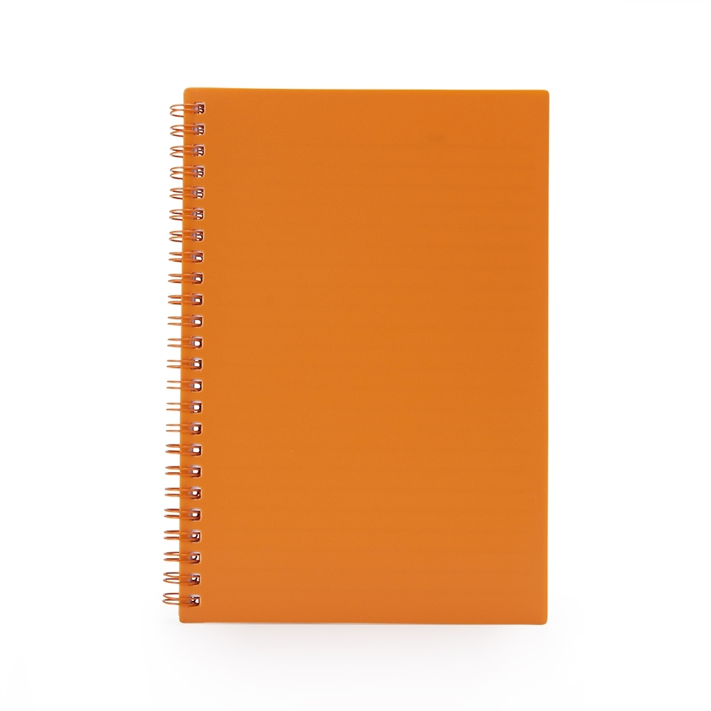 CADERNO A5 PLÁSTICO SPX-05071-LAR NA COR LARANJA