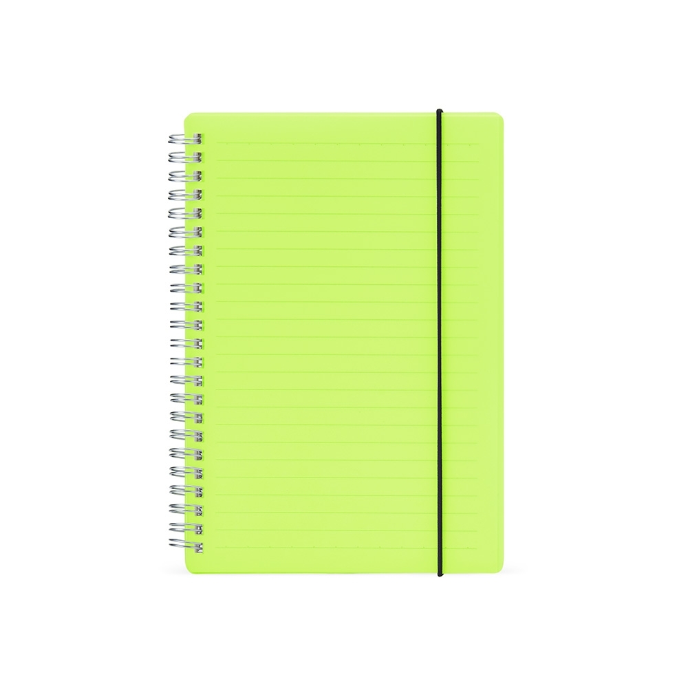 CADERNO COM CAPA PLÁSTICA SPX-05058-VD NA COR VERDE