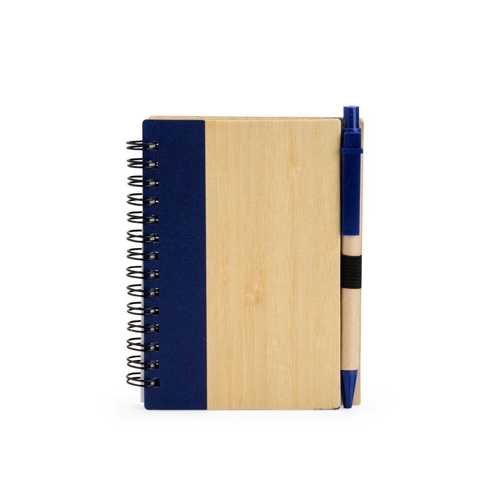 CADERNO ECOLÓGICO COM CANETA SPX-18937-AZU NA COR BAMBU