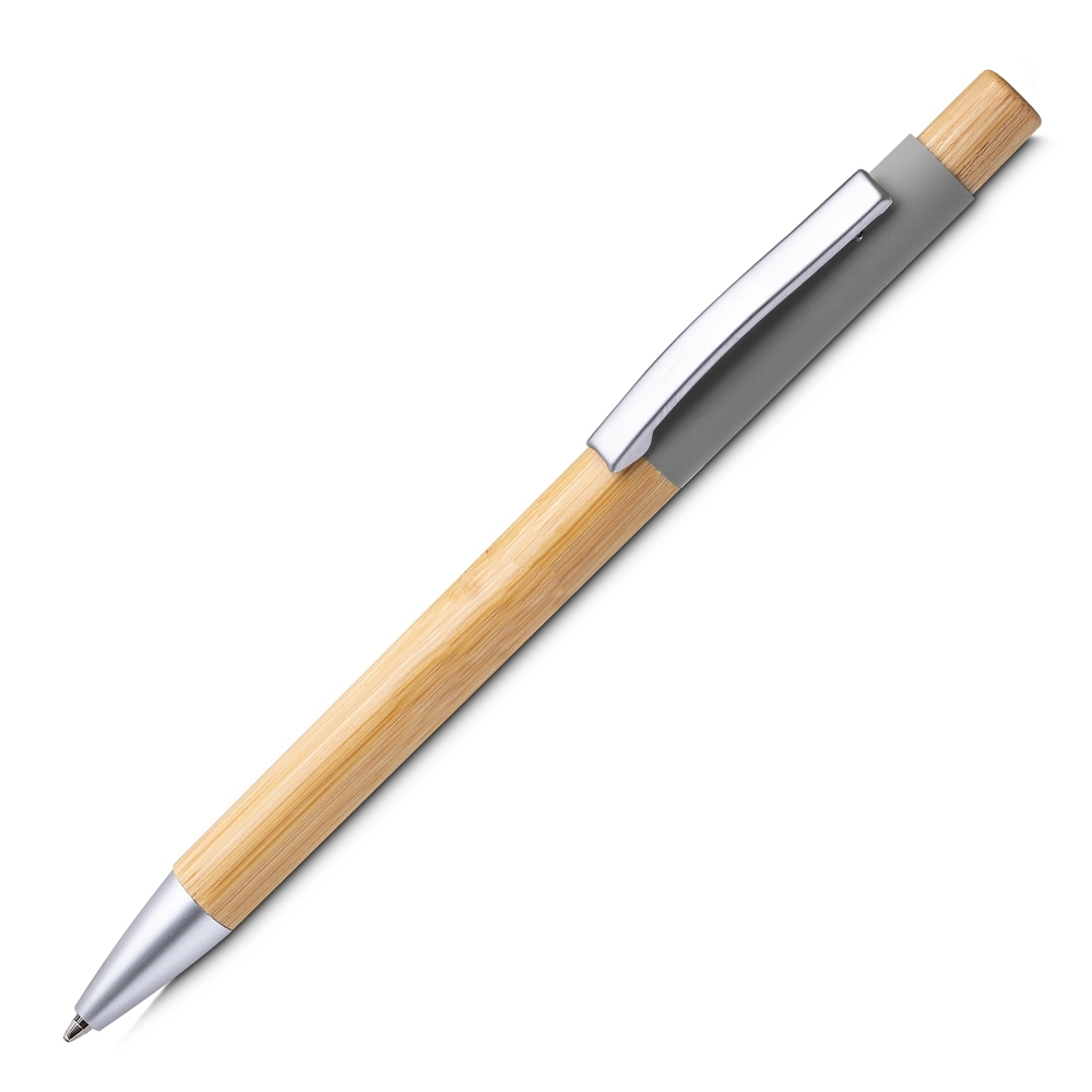 CANETA ALUMÍNIO E BAMBU SPX-15084-CIN NA COR CHUMBO