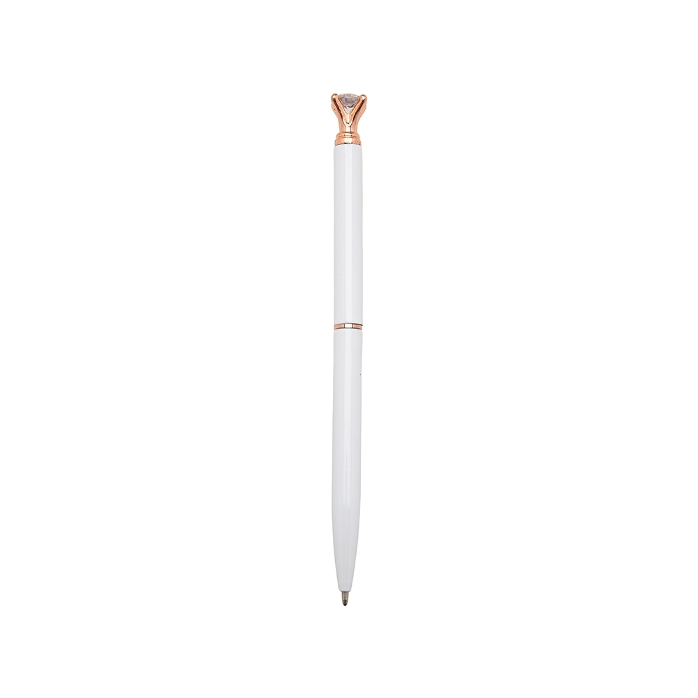 CANETA METAL DIAMANTE SPX-14657-BCO NA COR BRANCO