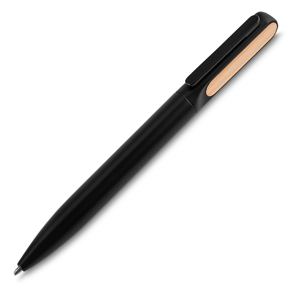 CANETA METAL DET. BAMBU C/ ESTOJO SPX-14675-PRE NA COR PRETO