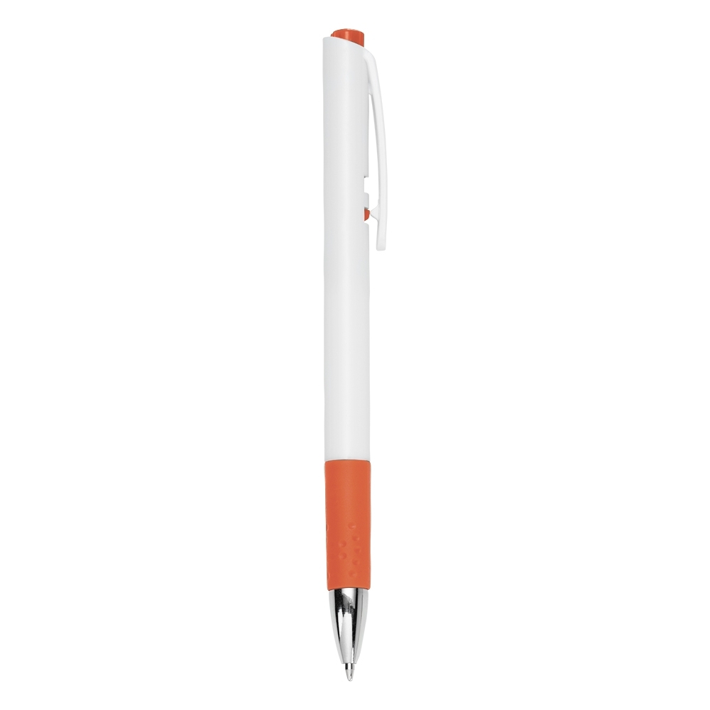 CANETA PLÁSTICA SPX-18526-BCO/LAR NA COR LARANJA