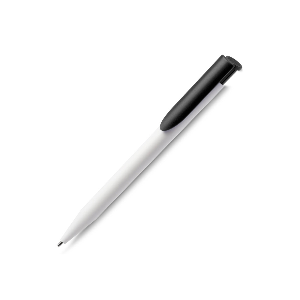 CANETA PLÁSTICA SPX-15018B-BCO/PRE NA COR BRANCO
