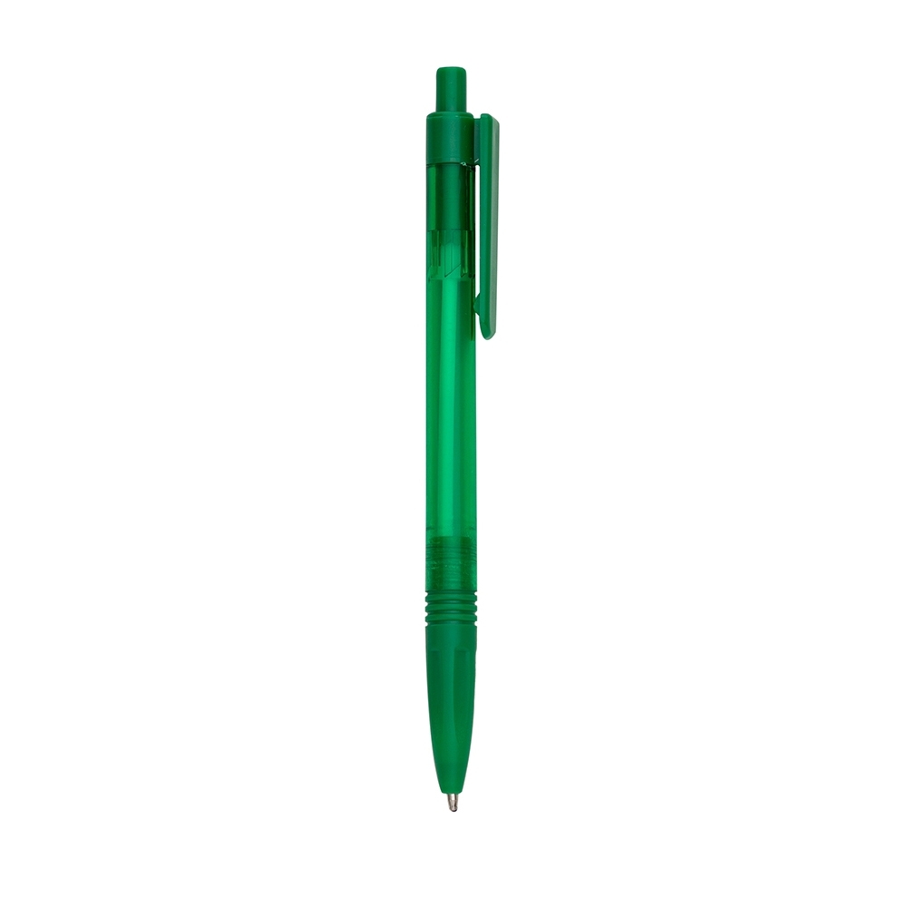CANETA PLÁSTICA TRANSLUCIDA SPX-01095T-VD NA COR VERDE