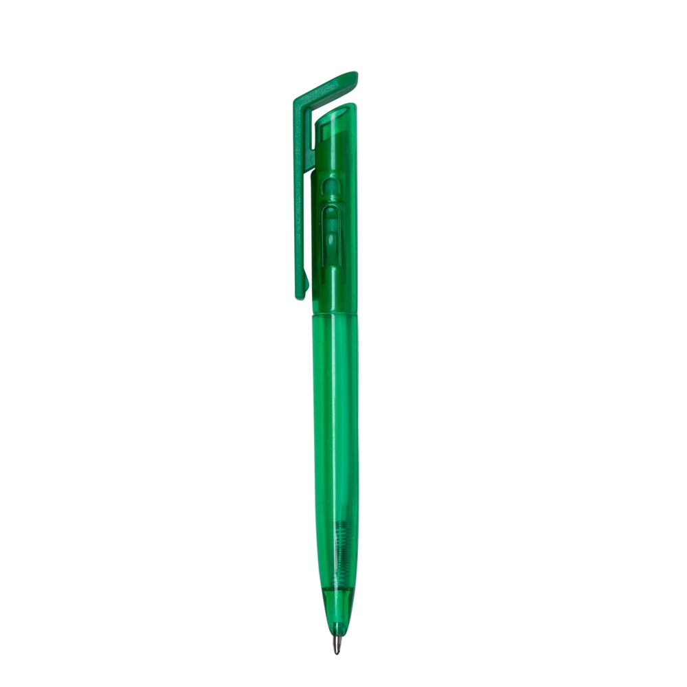 CANETA PLÁSTICA TRANSLUCIDA SPX-01098T-VD NA COR VERDE