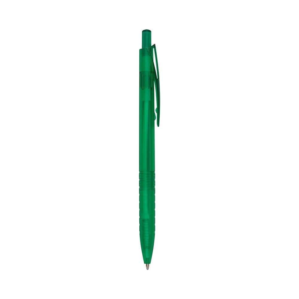 CANETA PLÁSTICA TRANSLUCIDA SPX-00401T-VD NA COR VERDE