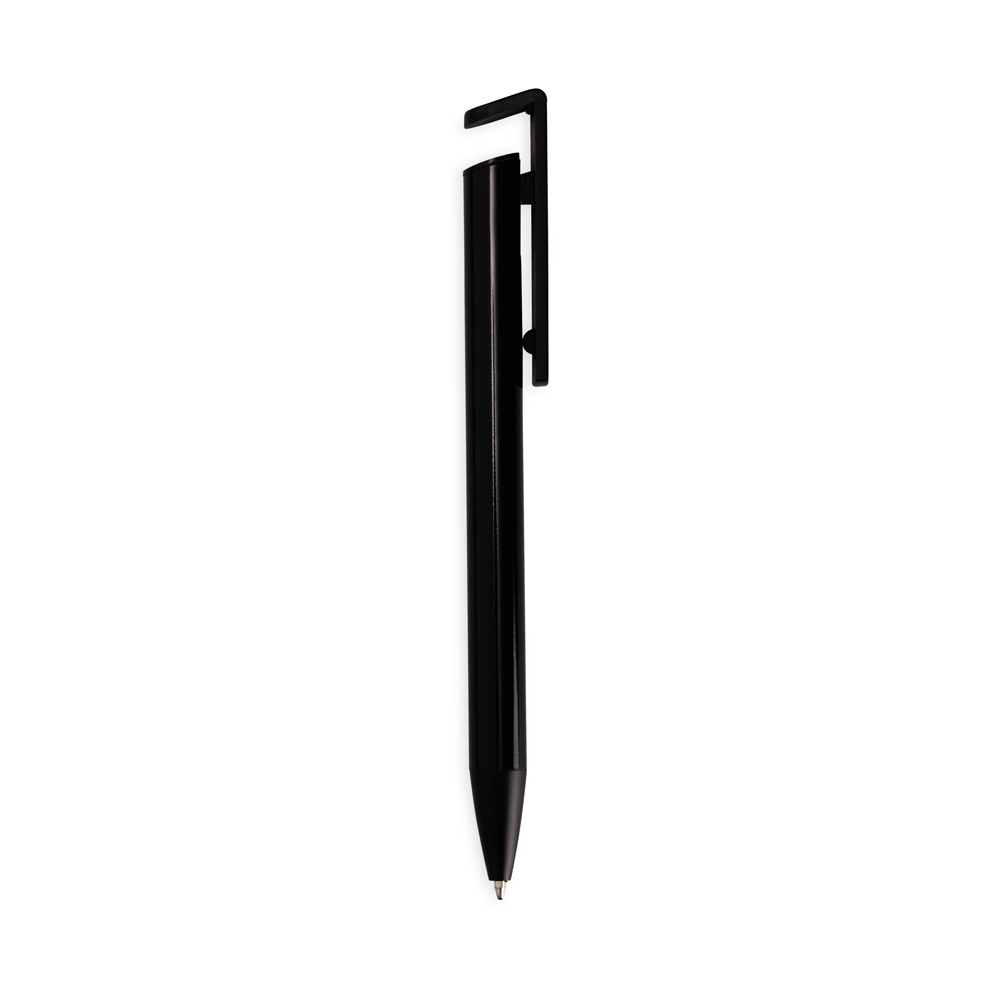CANETA SEMIMETAL COM SUPORTE SPX-14795-PRE/PRE NA COR PRETO