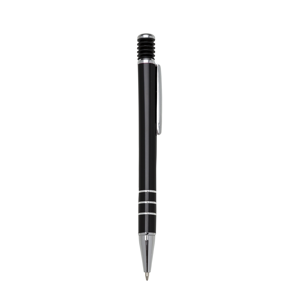 CANETA METAL C/ SANFONA  SPX-ER166B-PRE NA COR PRETO