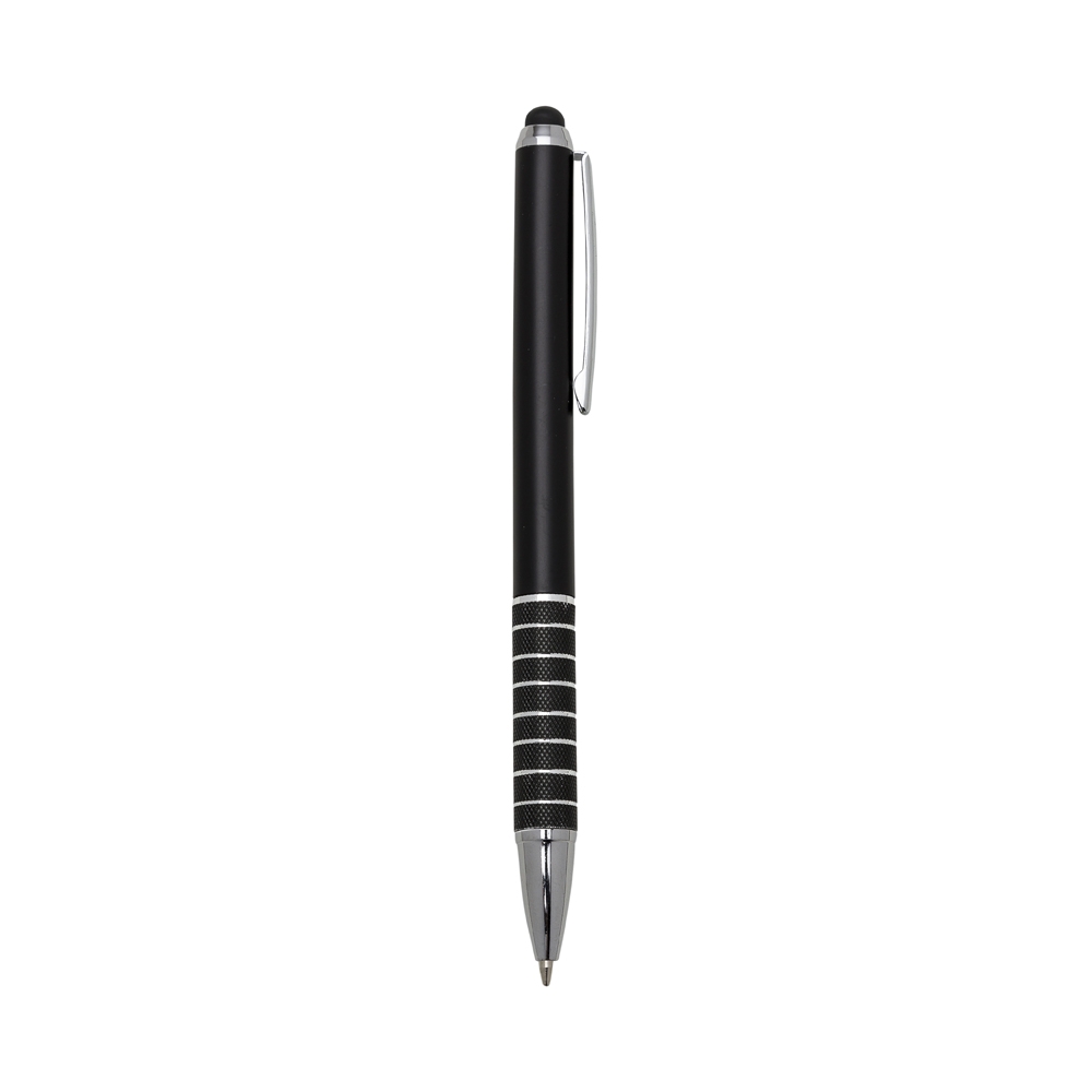 CANETA PLÁSTICA C/ 7 ANEIS TOUCH SPX-ER198B-PRE NA COR PRETO