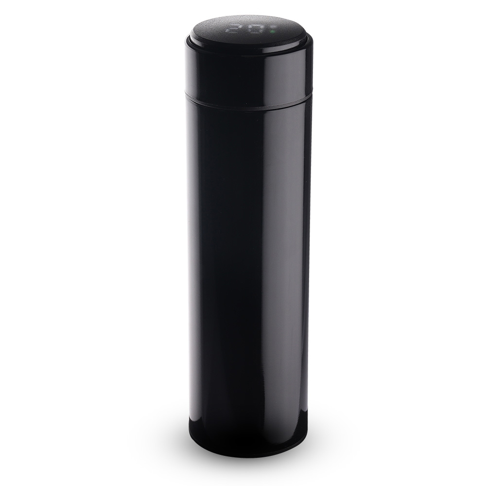 GARRAFA EM AÇO INOX PAREDE DUPLA 450ML SPX-14644-PRE NA COR PRETO
