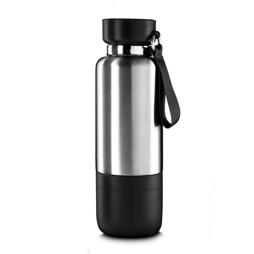 GARRAFA TÉRMICA 500ML SPX-15076-PRA/PRE NA COR PRATA
