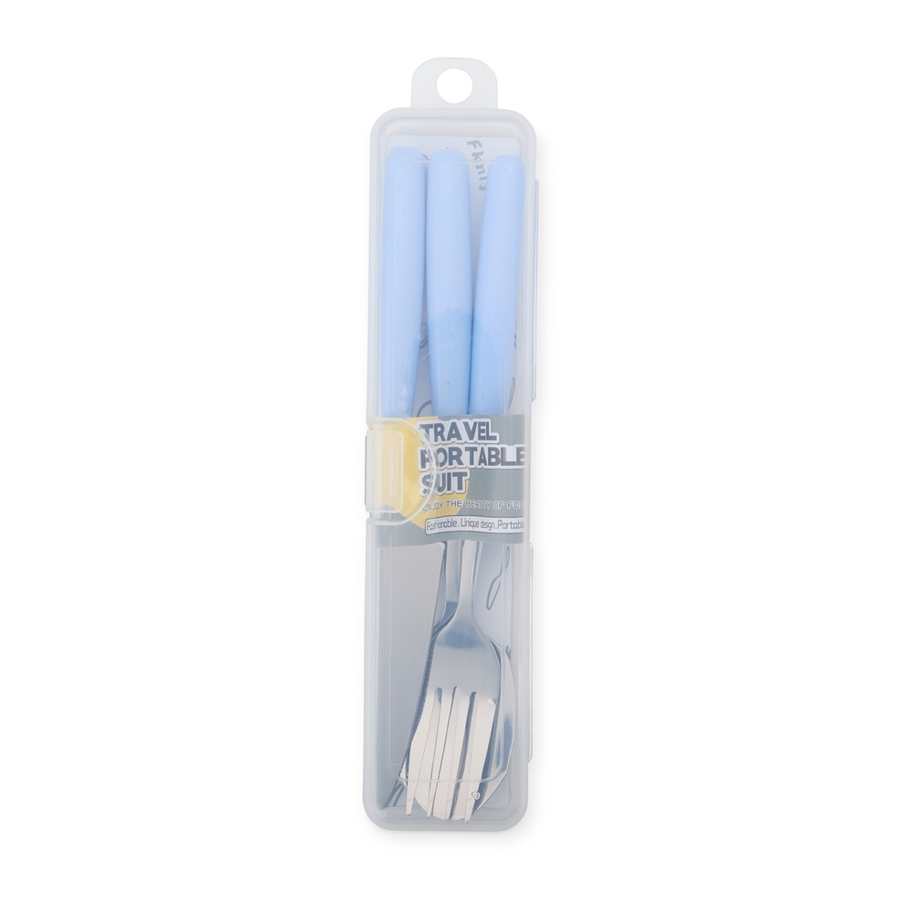 KIT TALHERES 3 PEÇAS SPX-18860-AZU NA COR AZUL