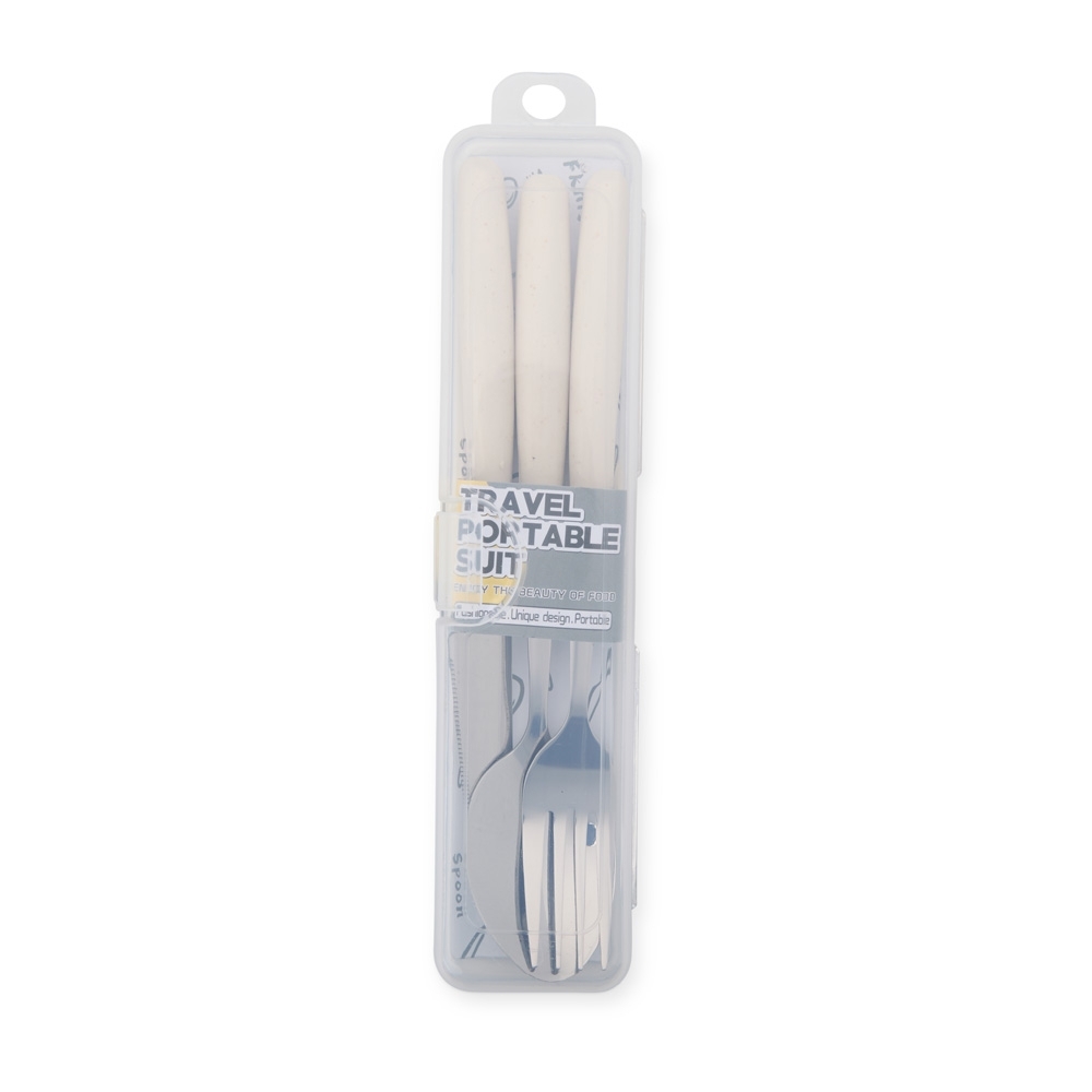 KIT TALHERES 3 PEÇAS SPX-18860-BEG NA COR BEGE