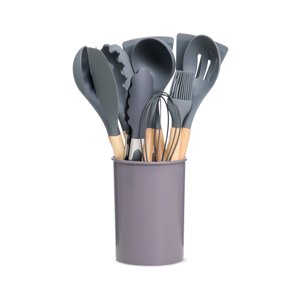 KIT UTENSÍLIOS 12 PEÇAS SPX-07041-CIN NA COR CHUMBO