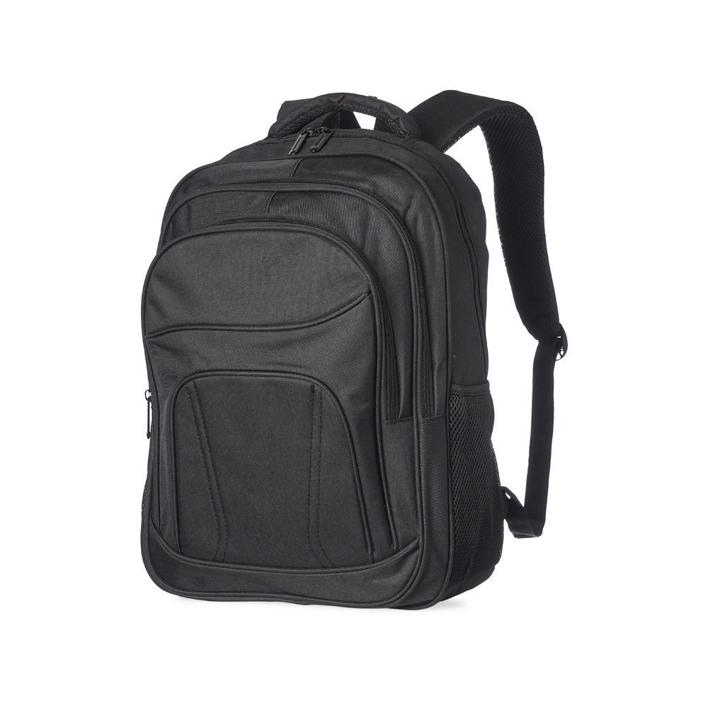 MOCHILA C/ PLAQUINHA SPX-18373 NA COR PRETO