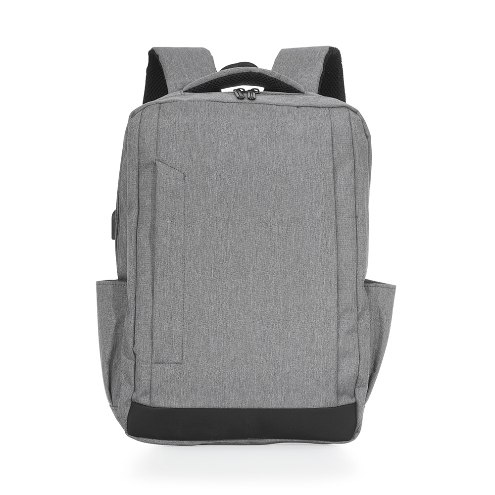 MOCHILA DE NYLON USB 21L SPX-03034-CIN NA COR PRATA