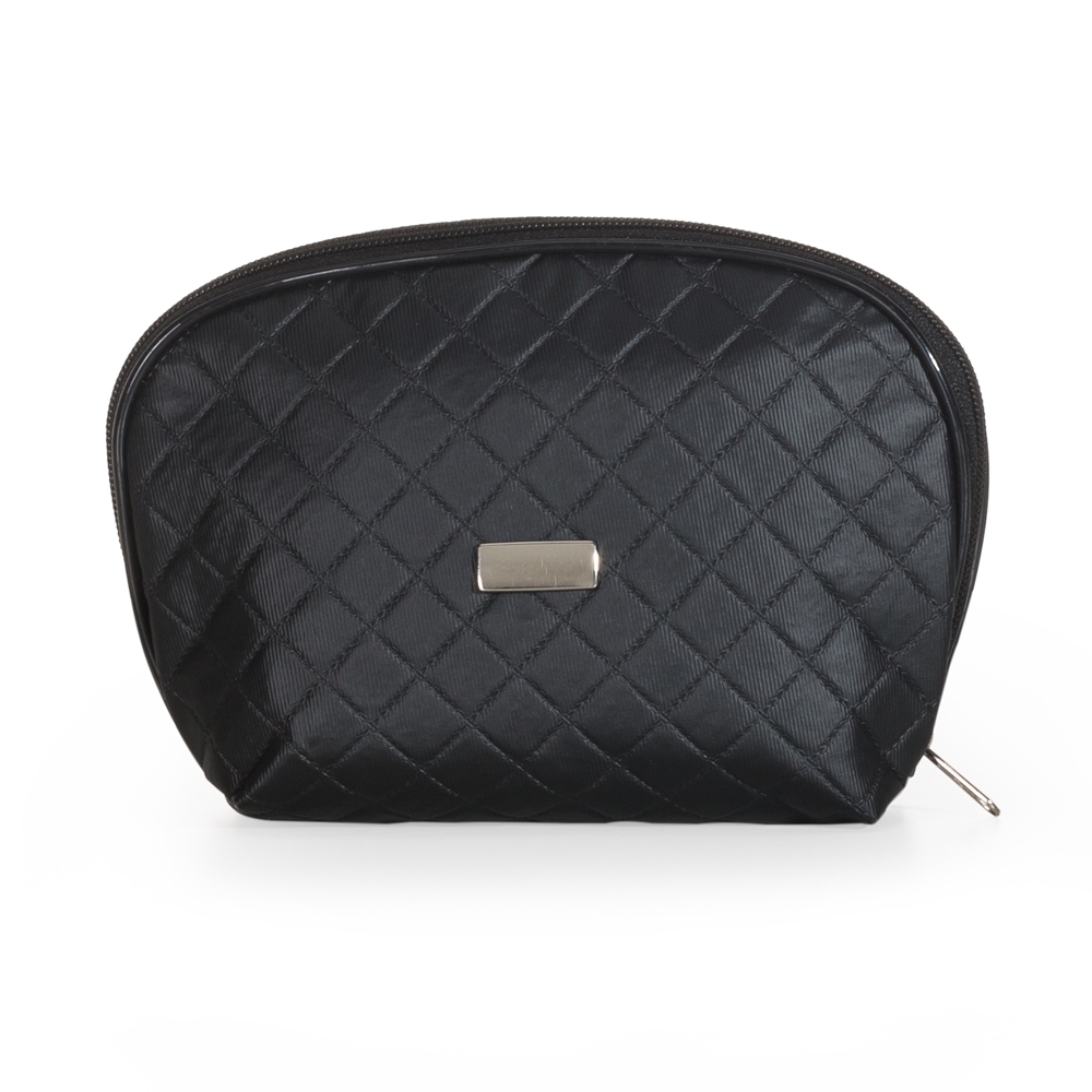 NECESSAIRE DE COURO SINTÉTICO MATELASSÊ SPX-13793-PRE NA COR PRETO