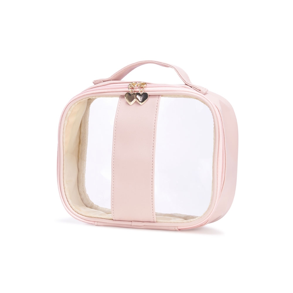 NECESSAIRE EM PVC E PU TAM.P SPX-18647P-RSC NA COR ROSA
