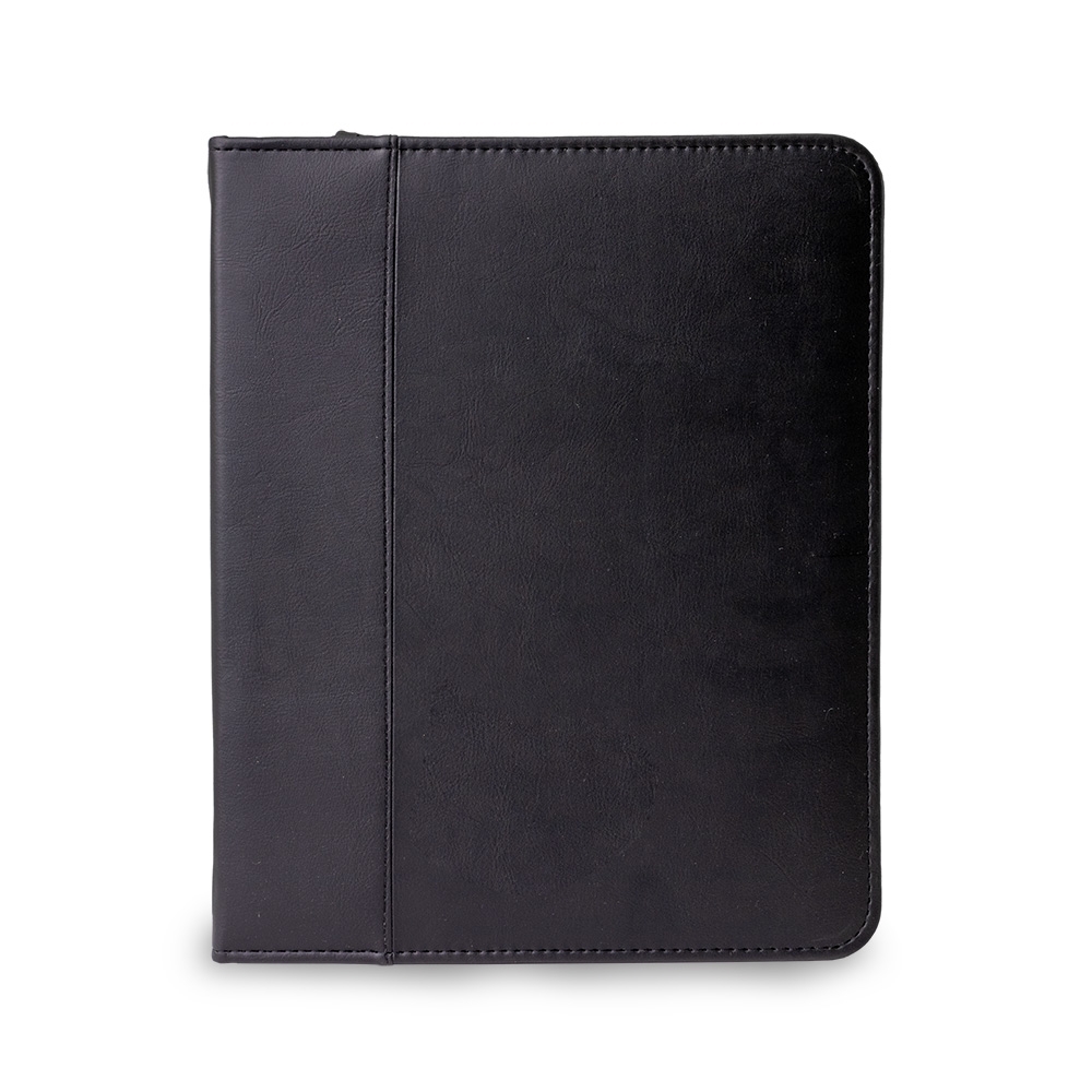 PASTA CADERNO DE COURO SINTÉTICO SPX-P@15054-PRE NA COR PRETO
