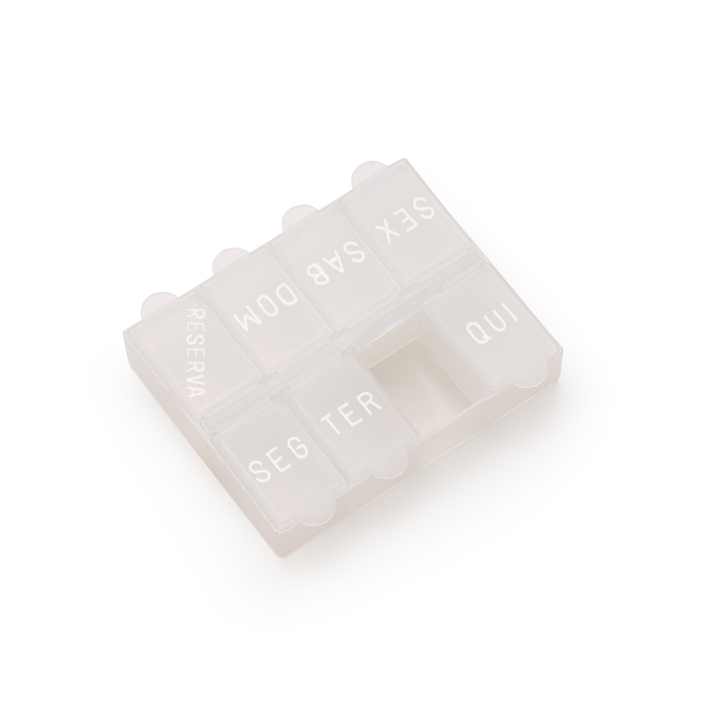 PORTA-COMPRIMIDOS SEMANAL  SPX-13592-TRA NA COR TRANSPARENTE