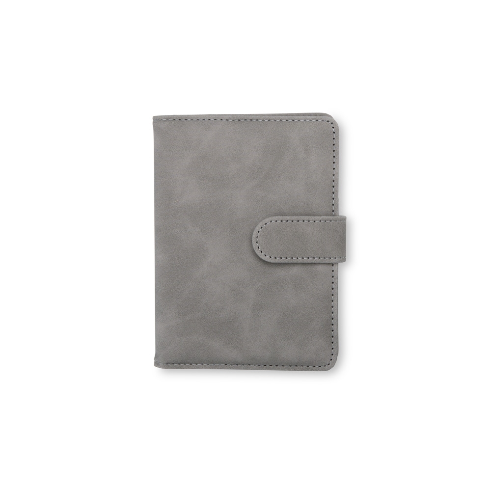 PORTA PASSAPORTE EM COURO SINTÉTICO SPX-18881-CIN NA COR CHUMBO