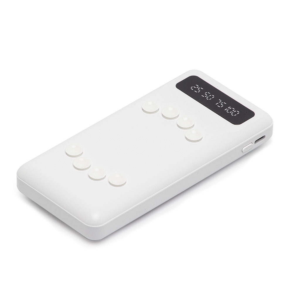 POWER BANK 10.000MAH C/ LANTERNA E MULTISSAÍDAS SPX-08009-BCO NA COR BRANCO