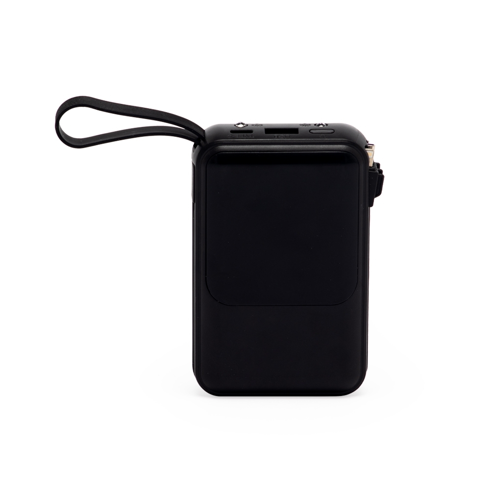 POWER BANK 10.000MAH C/ LANTERNA E MULTISSAÍDAS SPX-08011-PRE NA COR PRETO