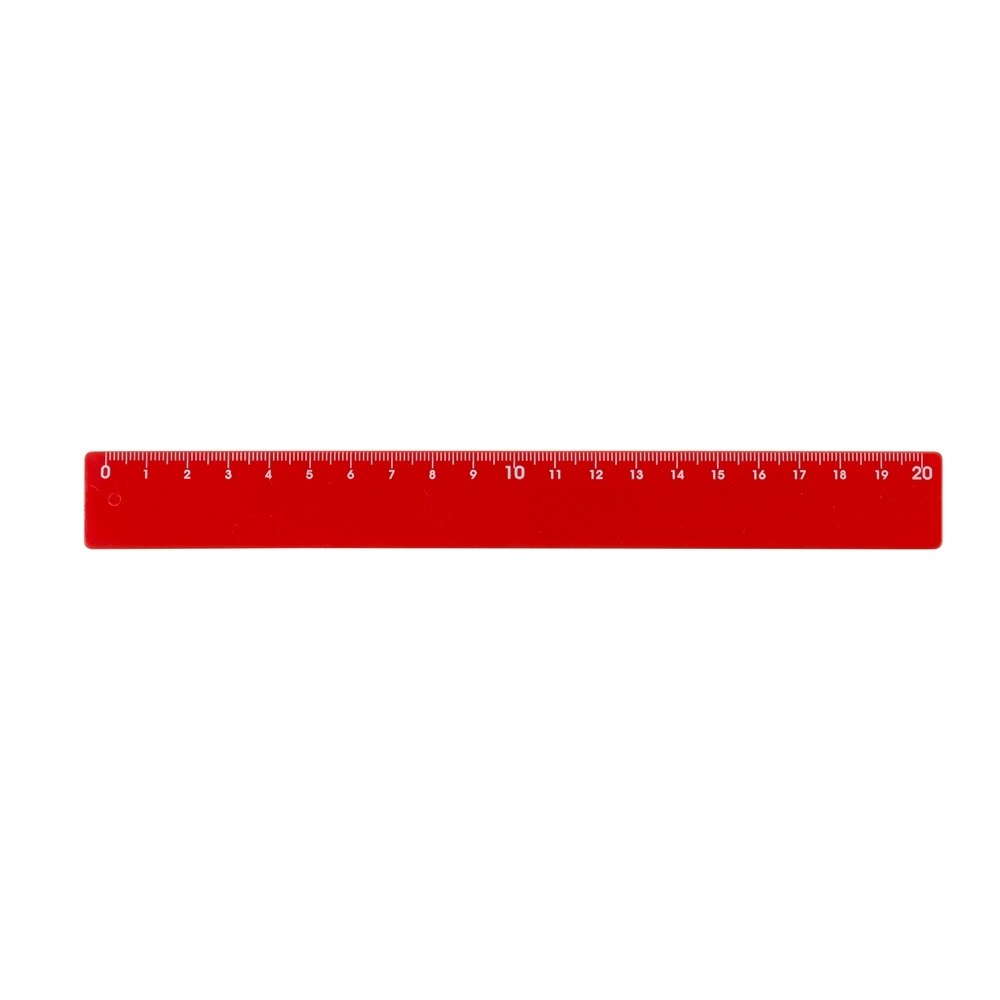 RÉGUA PLÁSTICA 20CM SPX-P@13724-VM NA COR VERMELHO