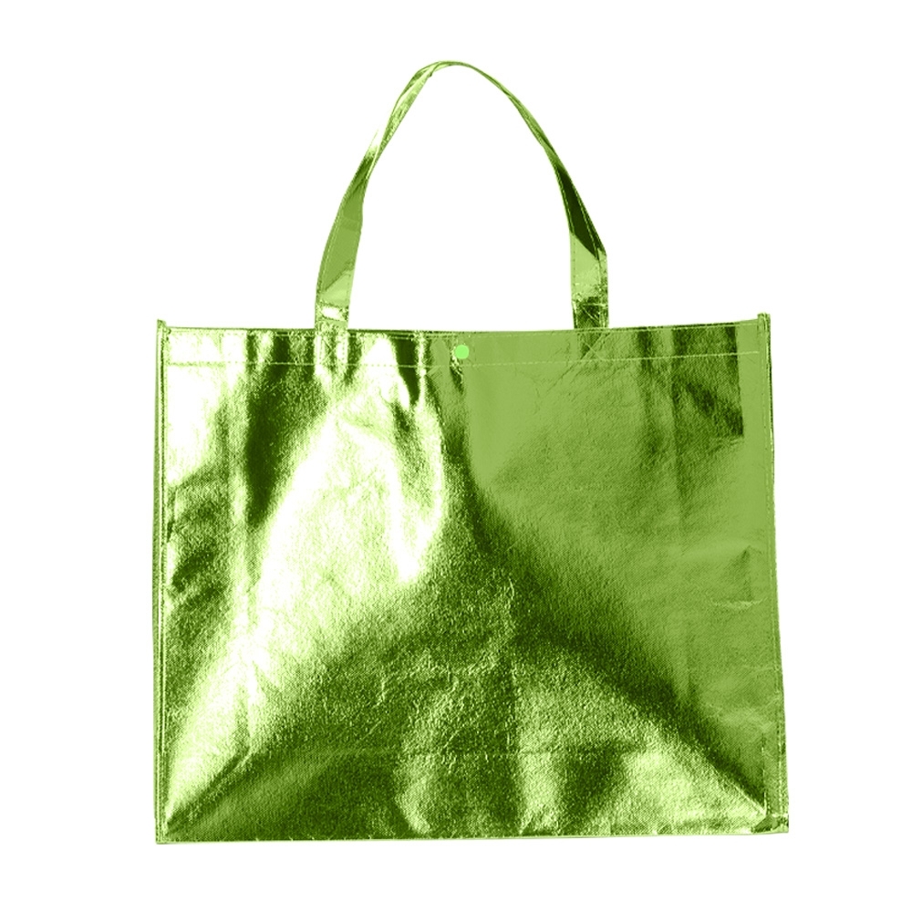 SACOLA EM TNT REVESTIDA C/ PLASTICO SPX-18537G-VD NA COR VERDE