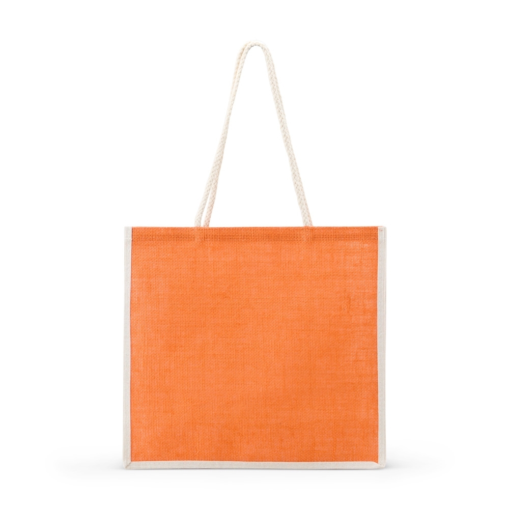 SACOLA DE JUTA SPX-18843-LAR NA COR LARANJA