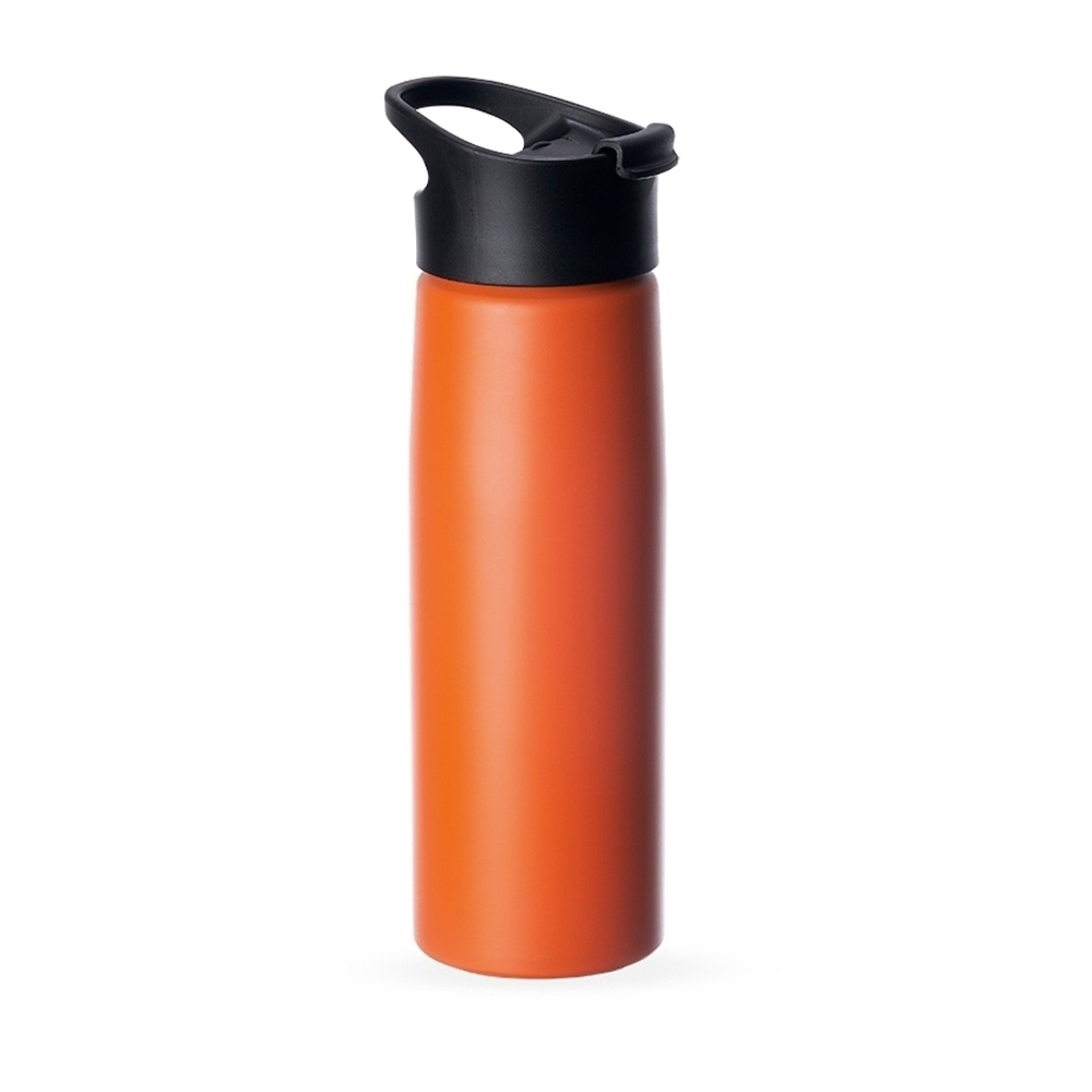 SQUEEZE ALUMINIO 750ML C/ BICO  SPX-18638-LAC NA COR LARANJA