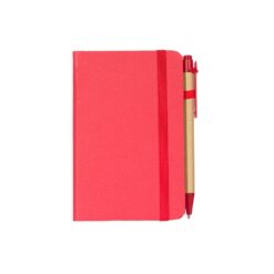 CADERNETA PALHA DE TRIGO COM CANETA SPX-08288-VM NA COR VERMELHO