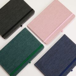 CADERNETA EM LINHO SPX-15314-CZC NA COR CINZA