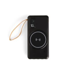 POWER BANK 10.000MAH COM CARREGAMENTO VIA INDUÇÃO OU VIA CABO SPX-09145-PRE NA COR PRETO